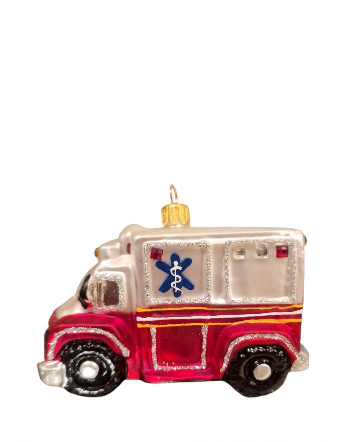 OZDOBA ŚWIĄTECZNA - ZAWIESZKA BOMBKA - KARETKA AMBULANS model I
