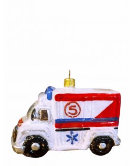 OZDOBA ŚWIĄTECZNA - ZAWIESZKA BOMBKA - KARETKA AMBULANS model II