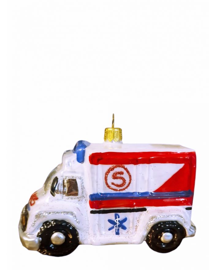 OZDOBA ŚWIĄTECZNA - ZAWIESZKA BOMBKA - KARETKA AMBULANS model II