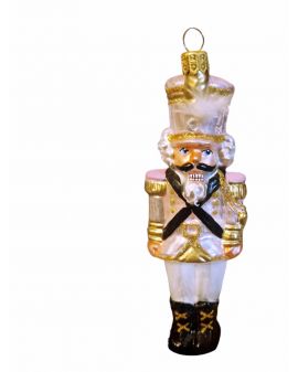 OZDOBA ŚWIĄTECZNA - ZAWIESZKA BOMBKA - DZIADEK DO ORZECHÓW model II róż