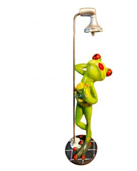 FIGURA CERAMICZNA - ŻABA ŻABKA pod prysznicem model II