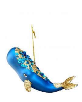OZDOBA ŚWIĄTECZNA - BOMBKA ZAWIESZKA RYBA RYBKA - WIELORYB
