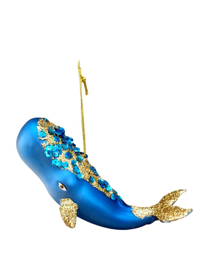 OZDOBA ŚWIĄTECZNA - BOMBKA ZAWIESZKA RYBA RYBKA - WIELORYB