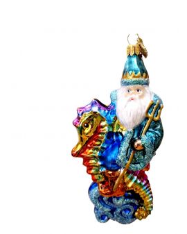OZDOBA ŚWIĄTECZNA - ZAWIESZKA BOMBKA NEPTUN NA KONIU MORSKIM HURAS FAMILY