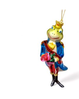 OZDOBA ŚWIĄTECZNA - ZAWIESZKA BOMBKA - ŻABA KRÓLEWICZ