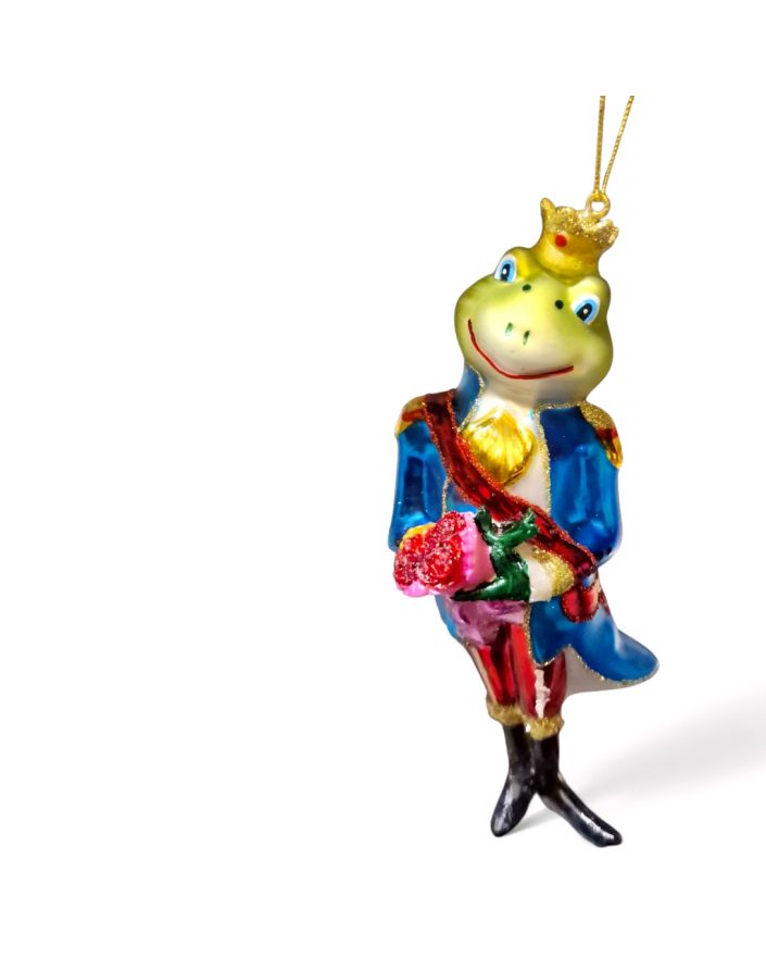 OZDOBA ŚWIĄTECZNA - ZAWIESZKA BOMBKA - ŻABA KRÓLEWICZ