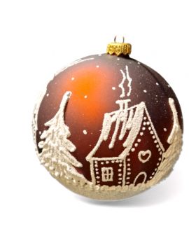 OZDOBA ŚWIĄTECZNA - DUŻA BOMBKA 150 mm PEJZAŻ model XXII