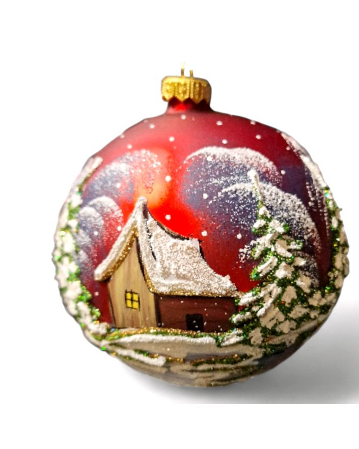 OZDOBA ŚWIĄTECZNA - DUŻA BOMBKA 150 mm PEJZAŻ model IIj