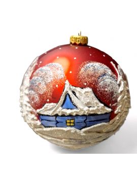 OZDOBA ŚWIĄTECZNA - DUŻA BOMBKA 150 mm PEJZAŻ model IIk