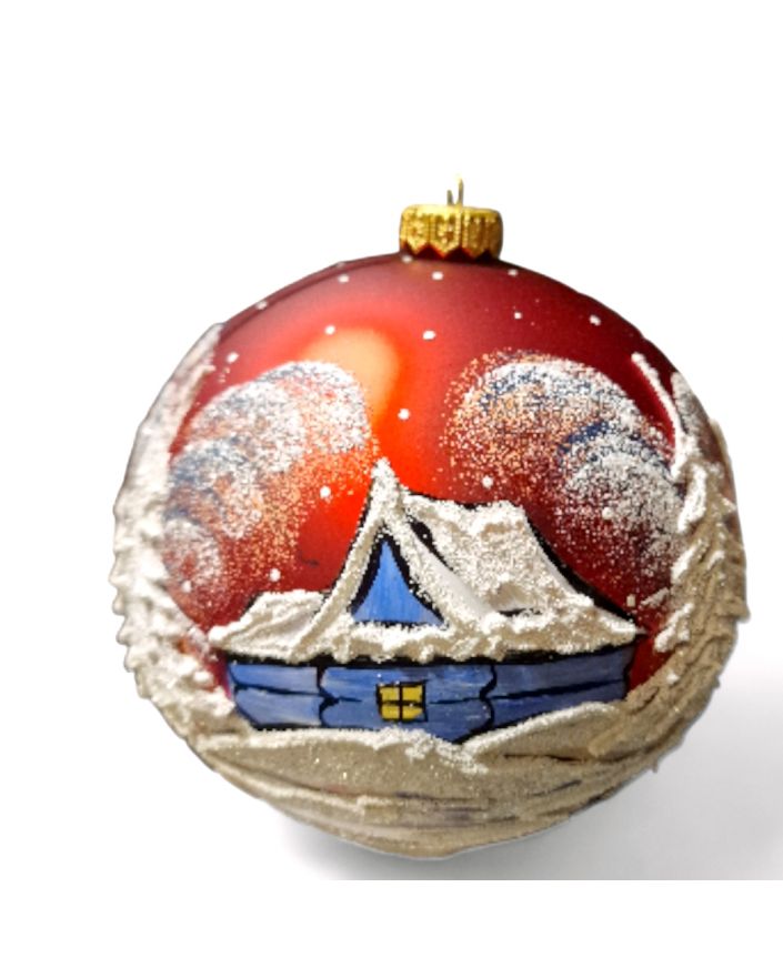 OZDOBA ŚWIĄTECZNA - DUŻA BOMBKA 150 mm PEJZAŻ model IIk