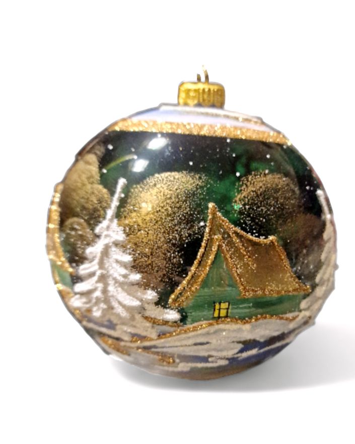 OZDOBA ŚWIĄTECZNA - DUŻA BOMBKA 150 mm PEJZAŻ model XVb