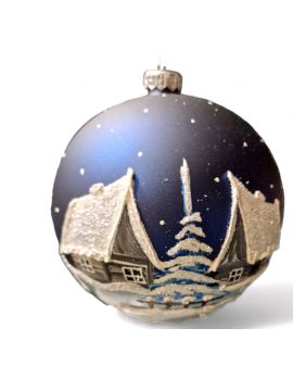 OZDOBA ŚWIĄTECZNA - DUŻA BOMBKA 150 mm PEJZAŻ model VIe