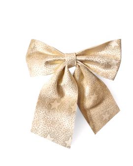 OZDOBA ŚWIĄTECZNA - ŚWIĄTECZNA KOKARDA beżowo-złota model I