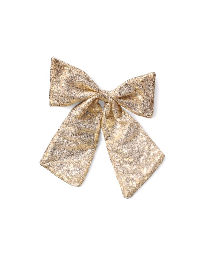 OZDOBA ŚWIĄTECZNA - ŚWIĄTECZNA KOKARDA beżowo-złota model II