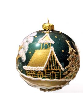 OZDOBA ŚWIĄTECZNA - DUŻA BOMBKA 120 mm PEJZAŻ model Ib