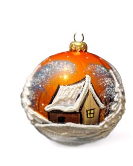 OZDOBA ŚWIĄTECZNA - DUŻA BOMBKA 120 mm PEJZAŻ model IVc