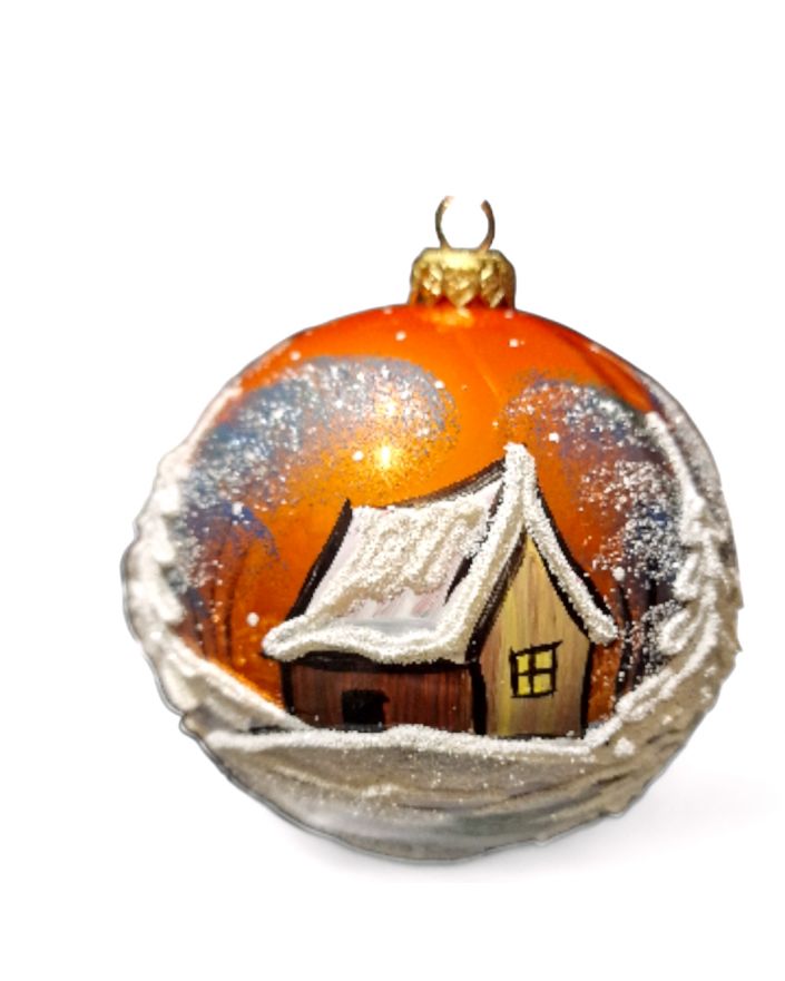 OZDOBA ŚWIĄTECZNA - DUŻA BOMBKA 120 mm PEJZAŻ model IVc