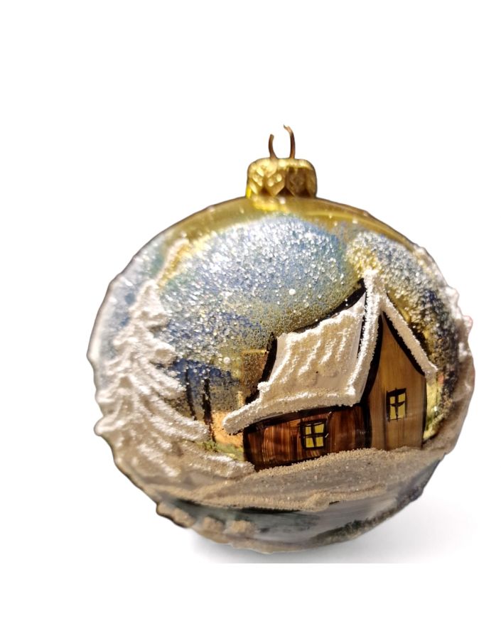 OZDOBA ŚWIĄTECZNA - DUŻA BOMBKA 120 mm PEJZAŻ model IVd