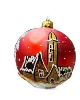 OZDOBA ŚWIĄTECZNA - DUŻA BOMBKA 120 mm PEJZAŻ model VIIIf