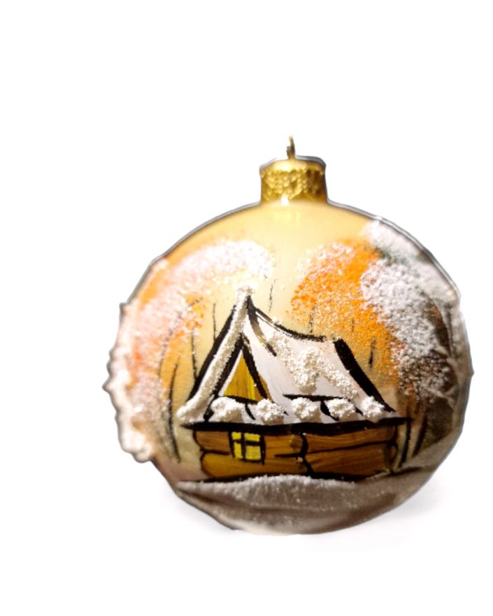 OZDOBA ŚWIĄTECZNA - ŚREDNIA BOMBKA 100 mm PEJZAŻ model IXa