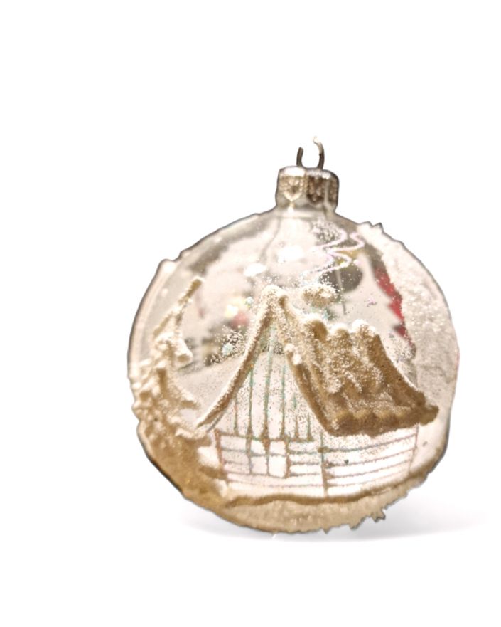 OZDOBA ŚWIĄTECZNA - ŚREDNIA BOMBKA 100 mm PEJZAŻ model XIII