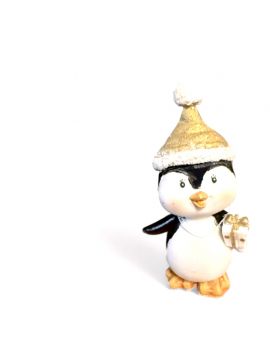 FIGURA ZIMOWA - MAŁY ŚWIĄTECZNY PINGWIN PINGWINEK model V