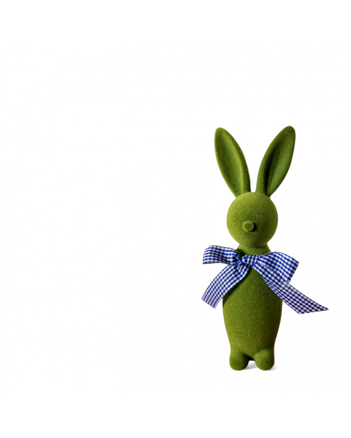 ZAJĄC KRÓLIK FLOKOWANY / WELUR model I - zielony