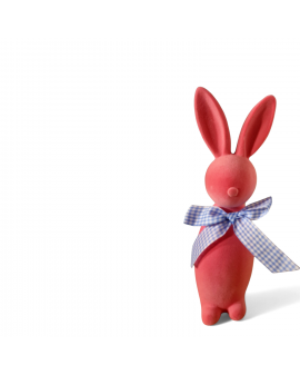 ZAJĄC KRÓLIK FLOKOWANY / WELUR model I - różowy