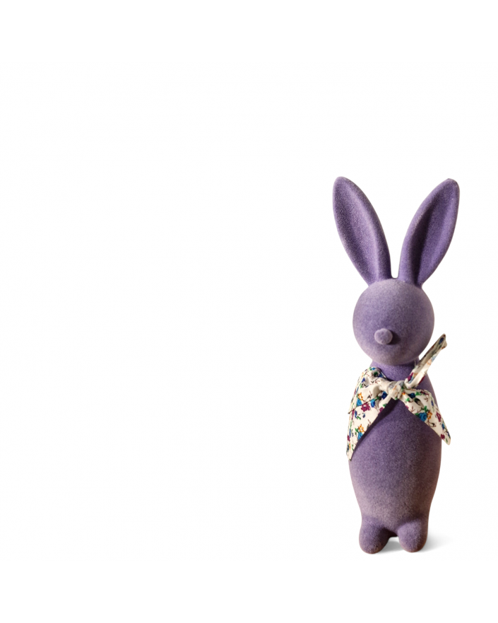 ZAJĄC KRÓLIK FLOKOWANY / WELUR model I - fioletowy