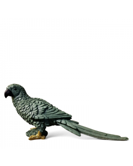 FIGURA DEKORACYNA - SIEDZĄCA ZIELONA PAPUGA model A