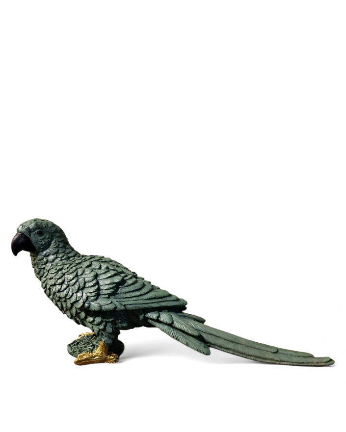 FIGURA DEKORACYNA - SIEDZĄCA ZIELONA PAPUGA model A