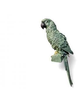 FIGURA DEKORACYNA - SIEDZĄCA ZIELONA PAPUGA model B