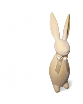 ZAJĄC KRÓLIK FLOKOWANY / WELUR XL model III - kremowy