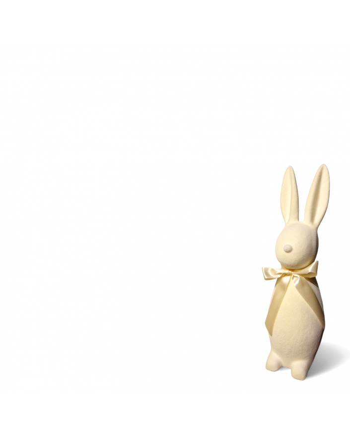 ZAJĄC KRÓLIK FLOKOWANY / WELUR model IIIc - kremowy