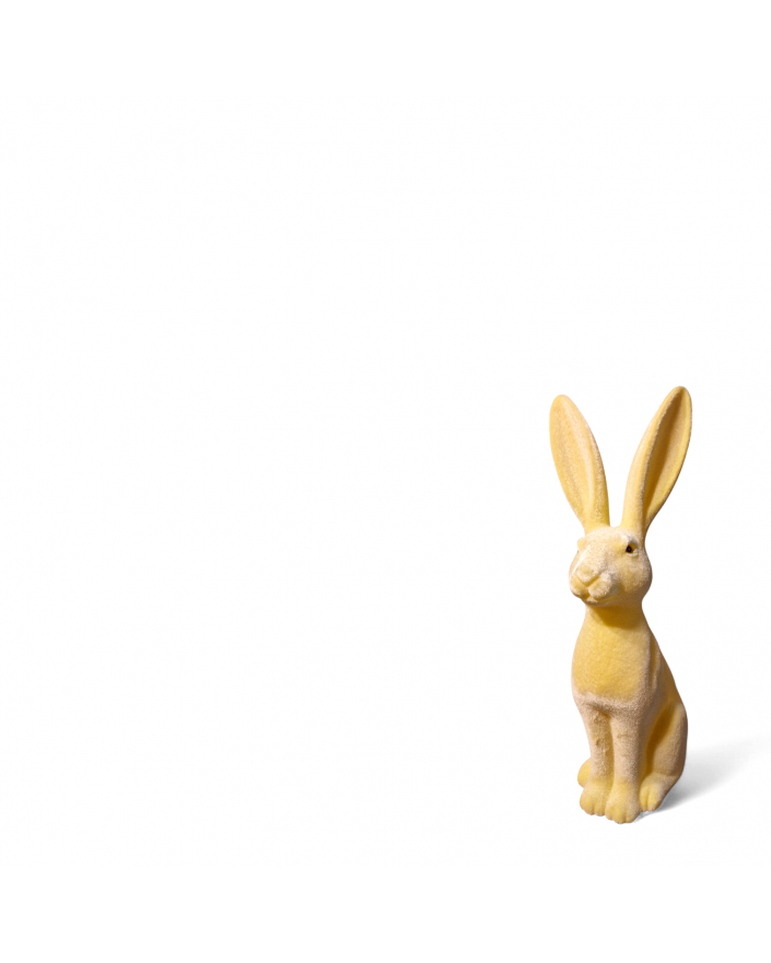 ZAJĄC KRÓLIK FLOKOWANY / WELUR model Vb - kremowy