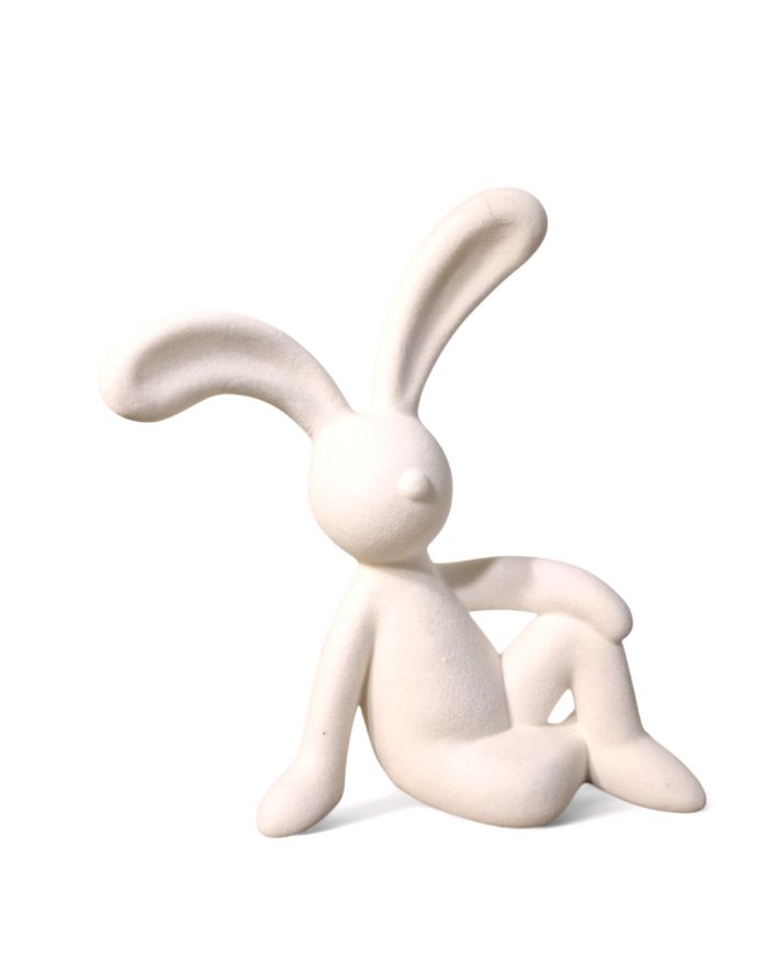 ZAJĄC KRÓLIK FLOKOWANY / WELUR model VII - biały