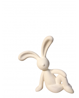 ZAJĄC KRÓLIK FLOKOWANY / WELUR model VIIa - biały