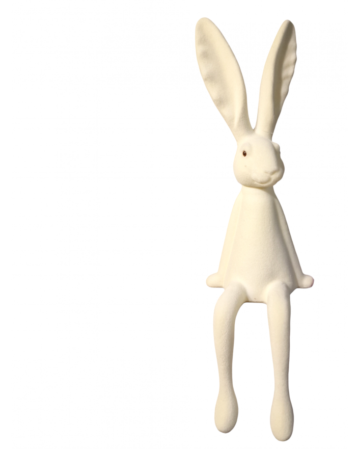 ZAJĄC KRÓLIK FLOKOWANY / WELUR model VIIIa - kremowy