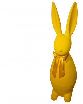 ZAJĄC KRÓLIK FLOKOWANY / WELUR XL model III - żółty