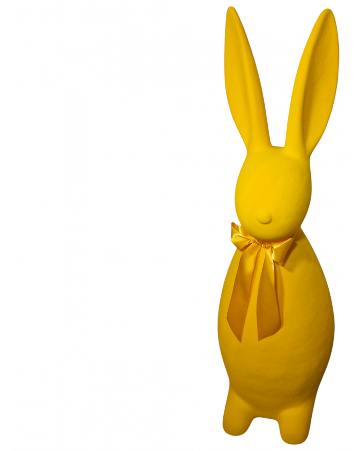 ZAJĄC KRÓLIK FLOKOWANY / WELUR XL model III - żółty