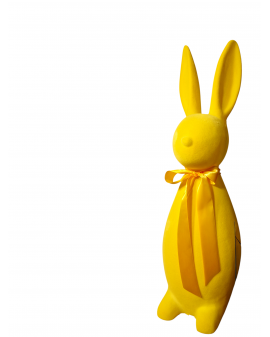 ZAJĄC KRÓLIK FLOKOWANY / WELUR model IIIa - żółty