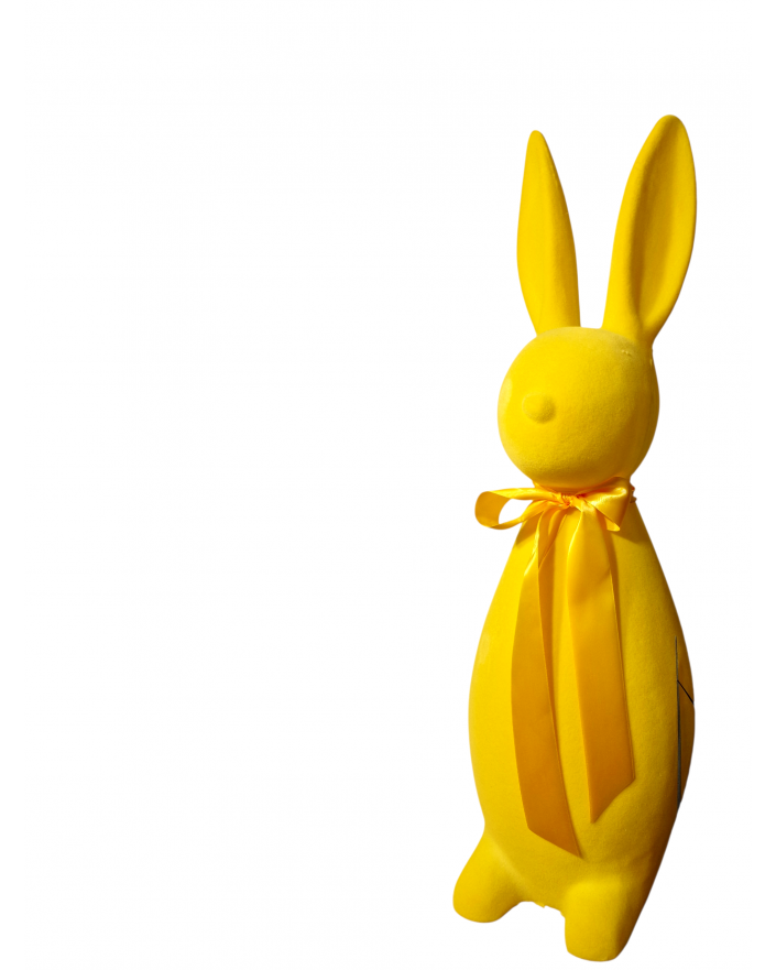 ZAJĄC KRÓLIK FLOKOWANY / WELUR model IIIa - żółty