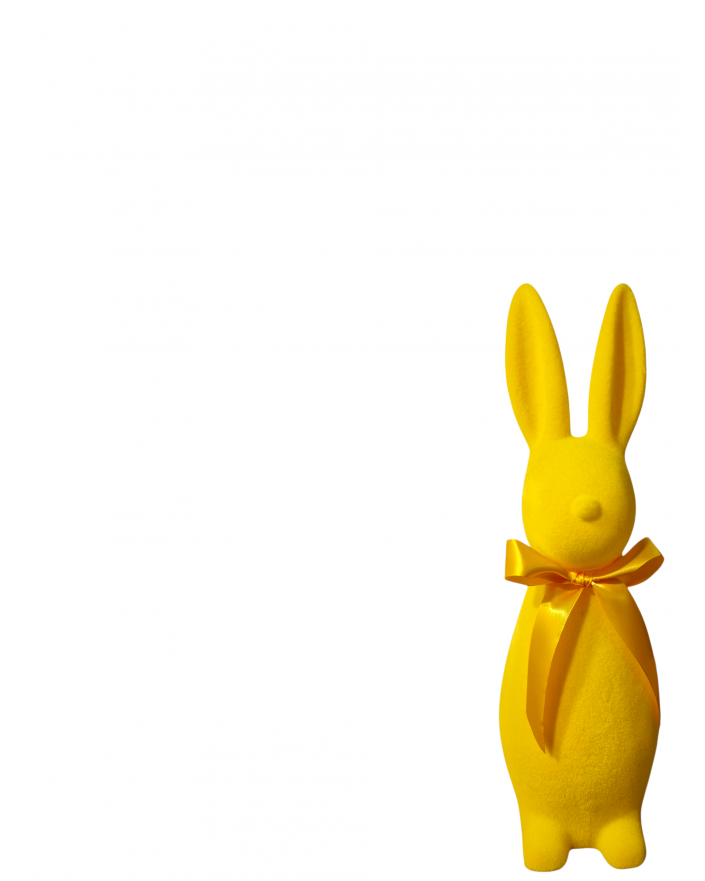 ZAJĄC KRÓLIK FLOKOWANY / WELUR model IIIc - żółty