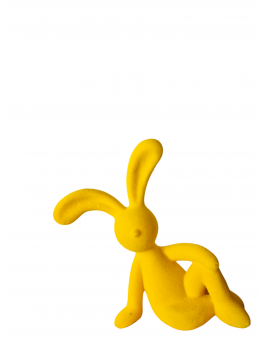 ZAJĄC KRÓLIK FLOKOWANY / WELUR model VIIa - żółty