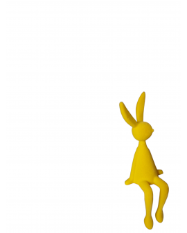 ZAJĄC KRÓLIK FLOKOWANY / WELUR model Xb - żółty