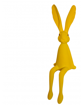 ZAJĄC KRÓLIK FLOKOWANY / WELUR model VIII - żółty