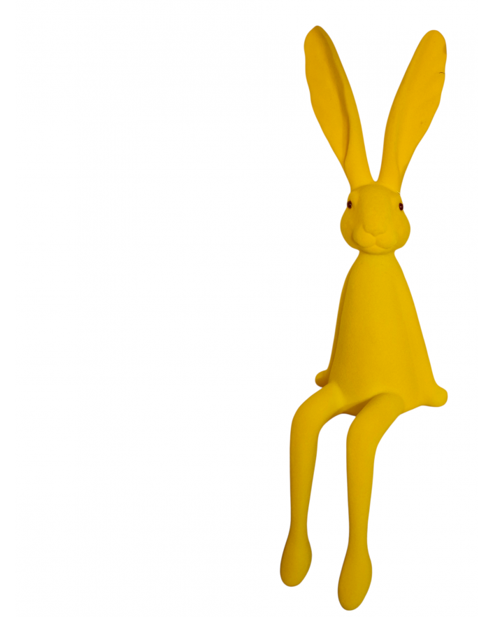 ZAJĄC KRÓLIK FLOKOWANY / WELUR model VIII - żółty