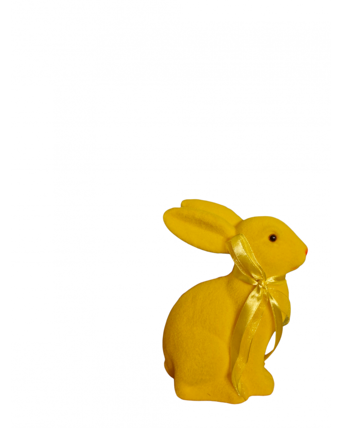 ZAJĄC KRÓLIK FLOKOWANY / WELUR model IXa - żółty