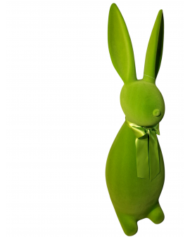 ZAJĄC KRÓLIK FLOKOWANY / WELUR XL model III - zielony