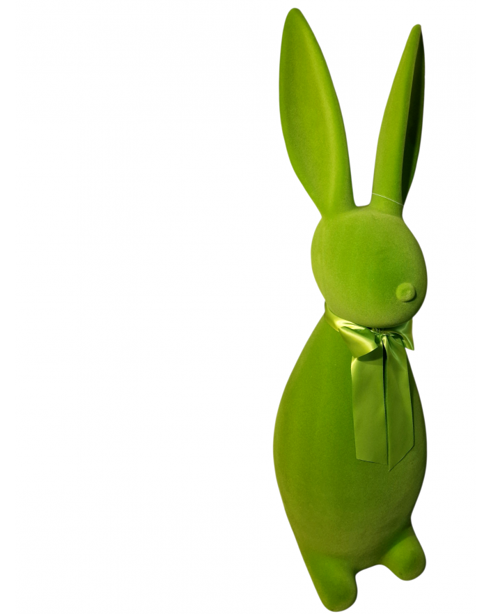 ZAJĄC KRÓLIK FLOKOWANY / WELUR XL model III - zielony